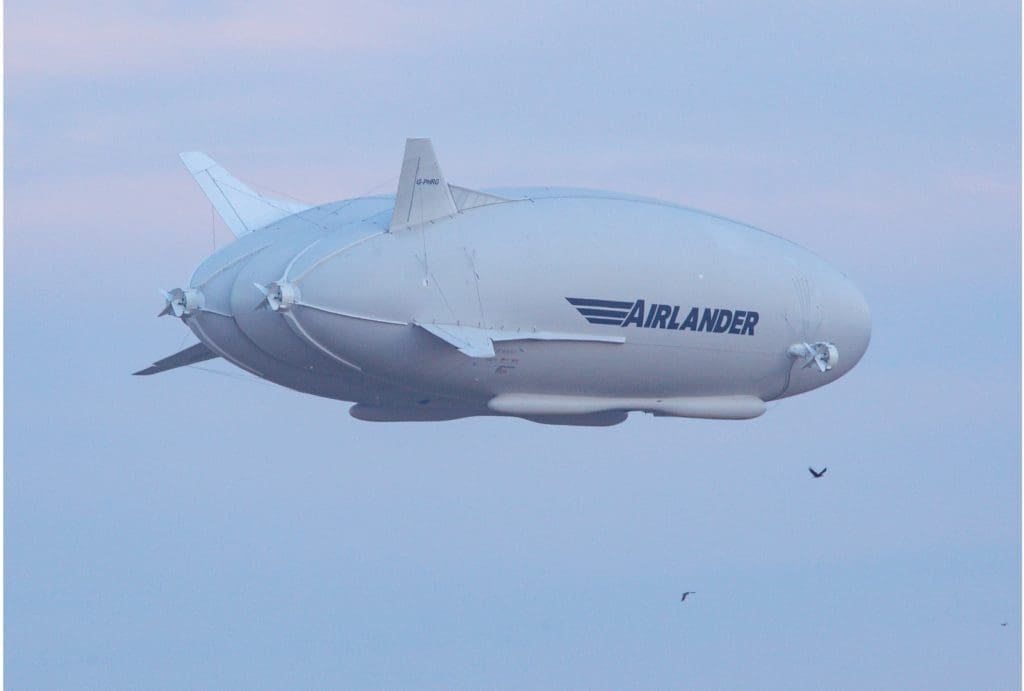 Airlander10, first flight near Cardington Airfield, Bedfordshire, UK <br /> Credit: HAV
